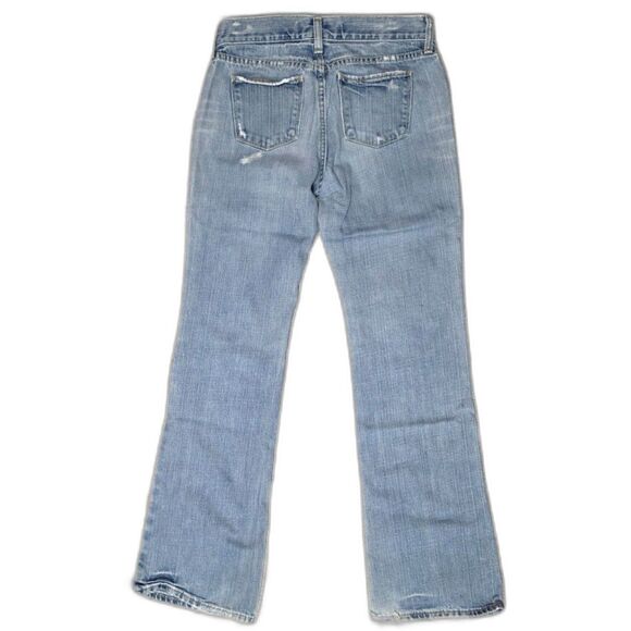 VTG Y2K 2006 Old Navy Ultra Low Rise Distressed Boot Cut Jeans Size 1 - Picture 6 of 7